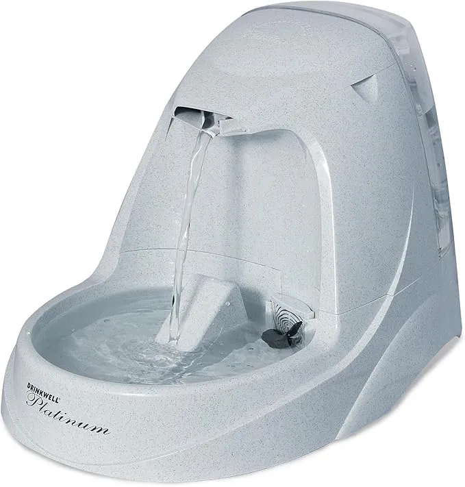 PetSafe Drinkwell Platinum Dog and Cat Water Fountain, Automatic Drinking Fountain for Pets, 168 Ounce,Grey product image