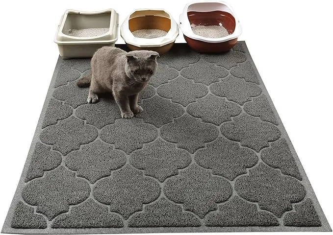 LittleTiger Cat Litter Mat, XL Super Size, Phthalate Free, Easy to Clean, 46x35 Inches, Durable, Soft on Paws, Large Litter Mat. product image
