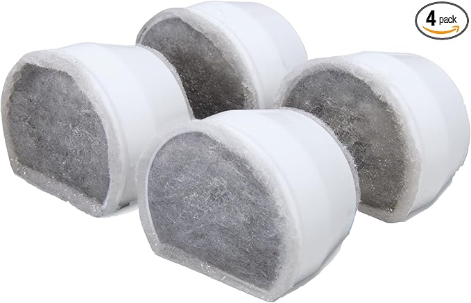 PetSafe Drinkwell Avalon & Pagoda Fountain Activated Carbon Filters - Better Hydration Choice - Long-Lasting Purity - Odor-Free Drinking - Universal Filter Replacement - 4 Pack — image 1