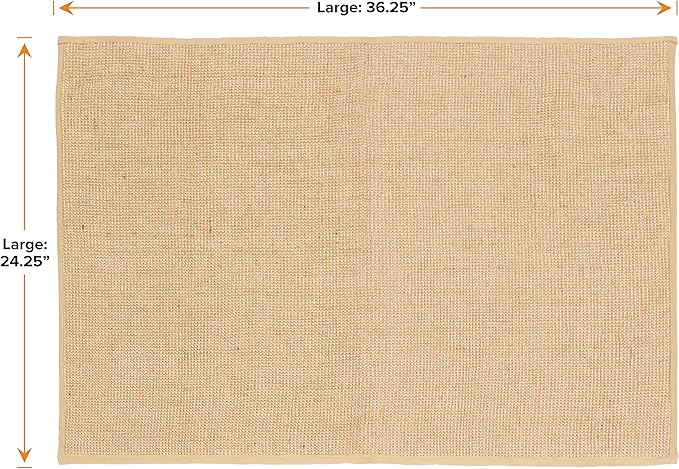 Neater Pets Jute Cat Litter Trapping Mat - Catches Spilled Litter Mess from Kitty Litter Box to Protect Floors, Soft on Cats Paws, Anti-Skid Backing, Easy to Clean, Beige, 24" x 36" — image 2