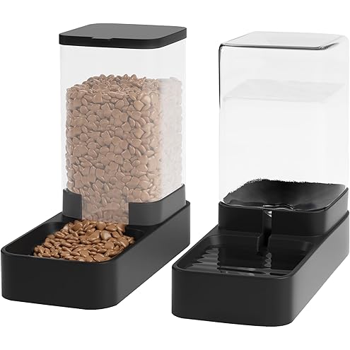 Automatic Cat Feeder and Water Dispenser with Stainless Steel Bowl Dog Gravity Food Feeder and Waterer for Small Medium Pets Puppy Kitten 1 Gallon x 2 — image 15