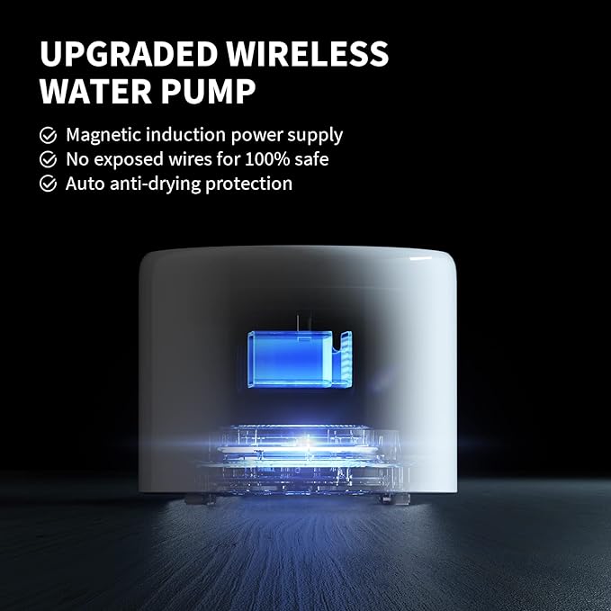 PETKIT Eversweet 3 Pro Cat Water Fountain with Wireless Pump, 1.6L/56oz Stainless Steel Pet Fountains for Cats Indoor, Automatic Water Dispenser Ultra Quiet, App Monitoring — image 2