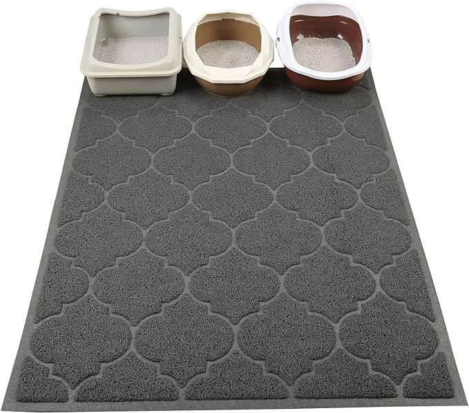 LittleTiger Cat Litter Mat, XL Super Size, Phthalate Free, Easy to Clean, 46x35 Inches, Durable, Soft on Paws, Large Litter Mat. — image 2
