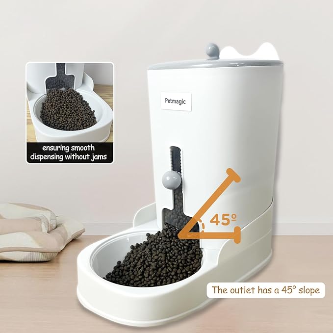 Gravity cat Feeder by Petmagic is a 3.6L Large-Capacity cat Food and Water Bowl Set. This Two-piece Set is Suitable for pet Feeding, Including Small and Medium-Sized Dogs, Kittens. — image 3