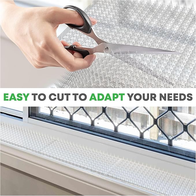 Petfolio 12 Pack Scat Mat for Cats - 16 x 13 Inch Cat Spike Mat with 1 Inch Spike is A Perfect Pet Training Mat Device for Cat Repellent Indoor & Outdoor to Deter Cats & Other Animals for All Seasons — image 3