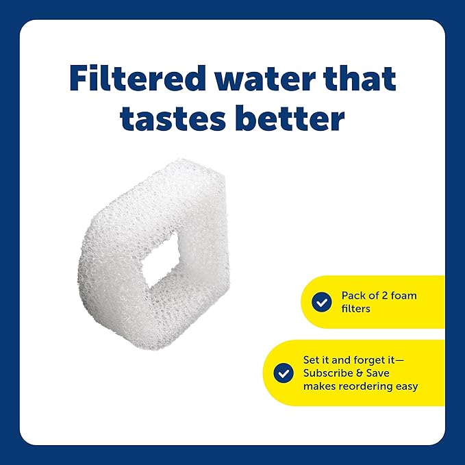PetSafe Drinkwell Replacement Foam Filters - Improves Water Cleanliness - Protects Pump - Catches Hair & Debris - Compatible with Ceramic, Stainless, & Plastic Pet Fountains — image 3