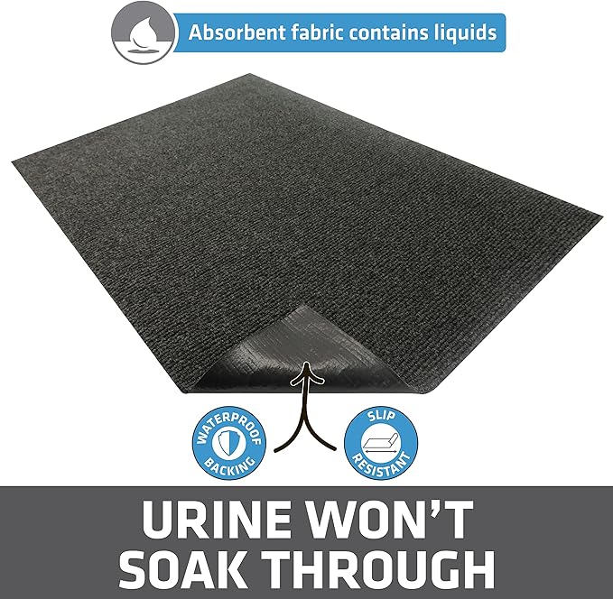 Drymate Cat Litter Box Mat, Litter Trapping Mat, Waterproof, Urine-Proof, Absorbent, Machine Washable, Soft on Paws, Contains Mess, Protects Floors, Kitten Supplies, Charcoal, 30x45 Jumbo XXL — image 3