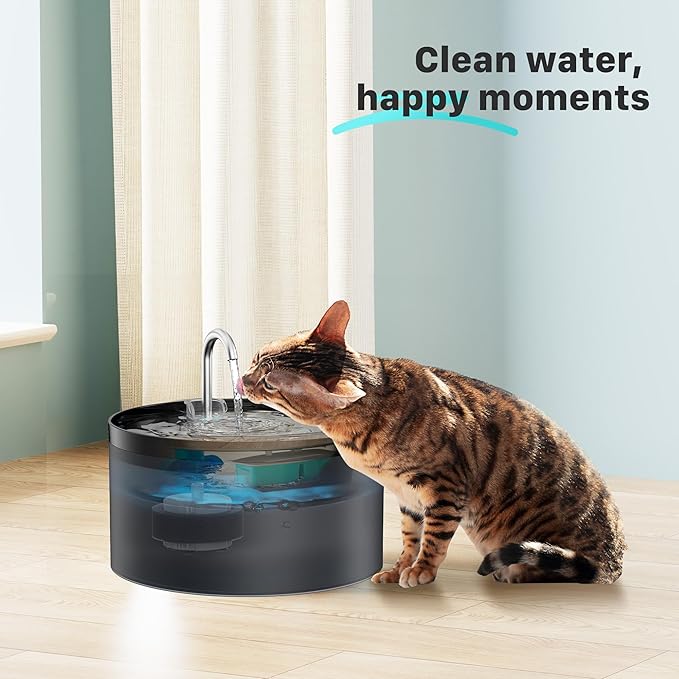 BEMOONY Cat Water Fountain Filters: Pet Water Fountain Replacement Filter - 12 Packs of Cat Fountain Filters (6 Carbon Filters + 6 Sponges) - Multiple Filtration Please Replace it Every 2-3 Weeks — image 3