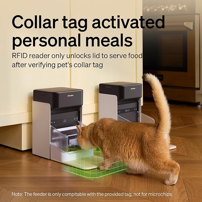 PETLIBRO RFID Automatic Cat Feeder, Collar Tag-Activated Personalized Meals, 5G&2.4G Wi-Fi Programmable Cat Food Dispenser with Cats Recognition & Diet Tracking for Multi-Pet Homes and Different Diets — image 3