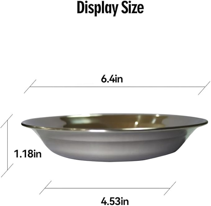 Stainless Steel Cat Bowls Food Dishes for Indoor Cats Cats Shallow Whisker Friendly 6.4Inches Cat Food Water Dishes Bowls Whisker Fatigue Relief Dishwasher Safe 2Pcs — image 4