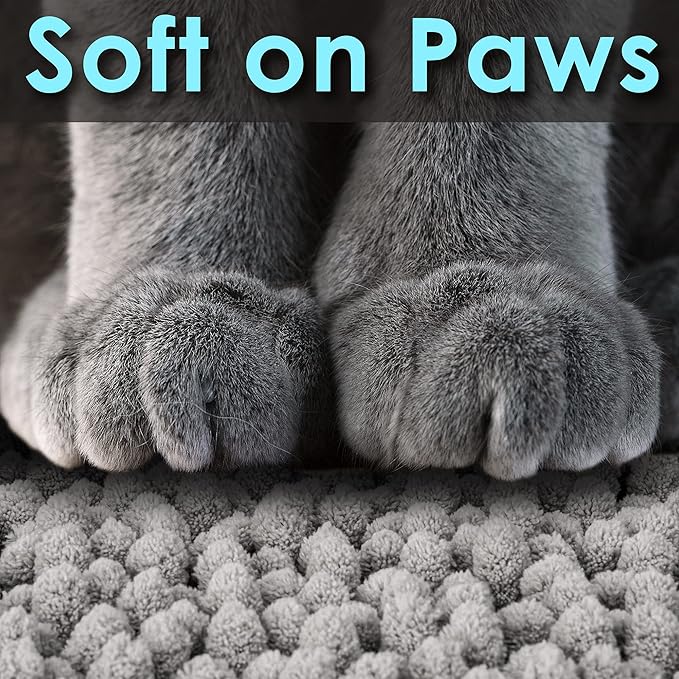 CatGuru Cat Litter Mat, Medium, Extra Large, XXL, Waterproof Litter Box Mat, Non Slip Kitty Litter Mat, Machine Washable Litter Trapping Mat, Soft Litter Tray, Cat Stuff (XL, Gray/Heavy-Duty) — image 4