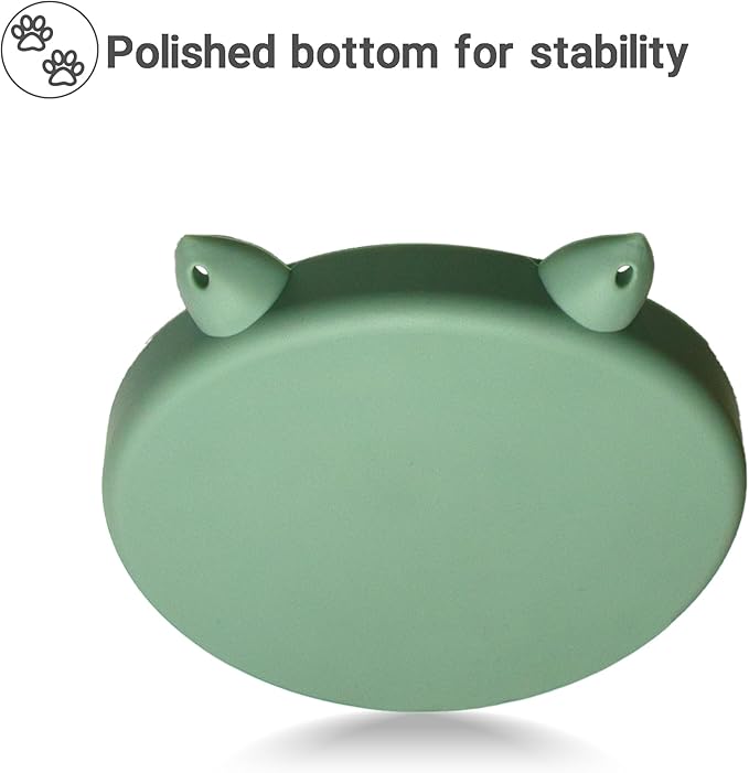 Bifeaw Slow Feeder Cat Bowl, Easy to Clean Silicone Bowl, Ideal for Dry and Wet Food (Green and Blue) — image 4
