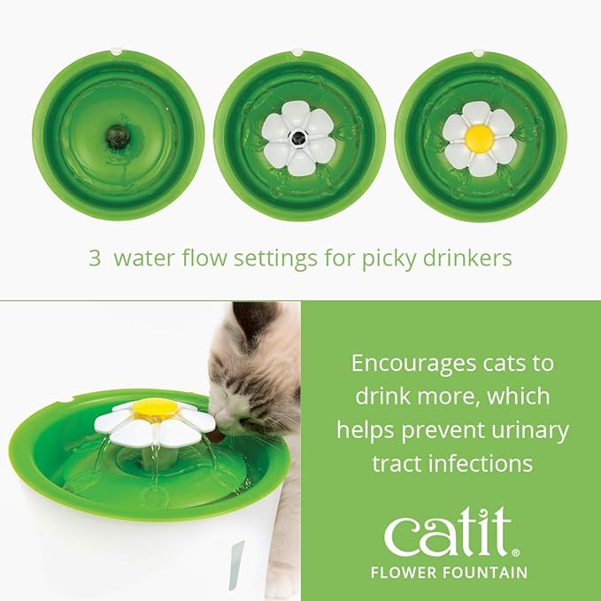 Catit LED Flower Fountain with Triple Action Filter, Cat Drinking Water Fountain, 3 L — image 4