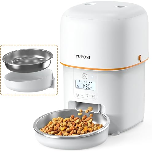 ANDOLL HOME Automatic Cat Feeder, 4L Cat Food Dispenser with 10s Voice Recorder, Pet Feeder up to 8 Meals per Day, Timed Dog Feeder with Dry Food Sealed Ring — image 4