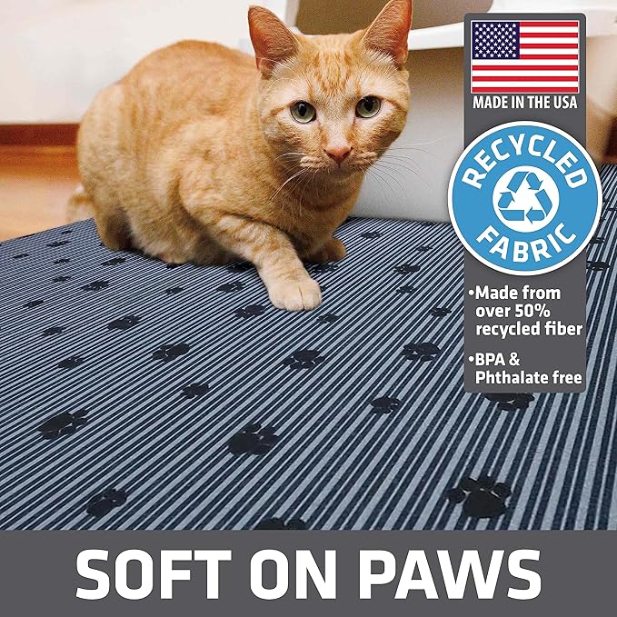Drymate Cat Litter Box Mat, Litter Trapping Mat, Waterproof, Urine-Proof, Absorbent, Machine Washable, Soft on Paws, Contains Mess, Protects Floors, Kitten Supplies, Dark Grey, 28x36 XL — image 4
