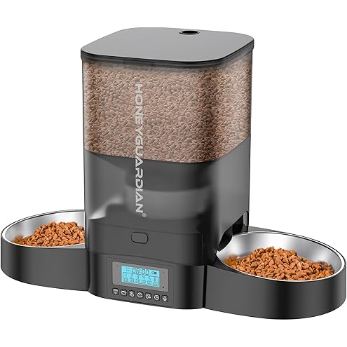 oneisall Automatic Cat Feeder for 2 Cats, 20 Cups/5L Automatic Cat Food Dispenser for Small Pets Indoor, Timed Cat Feeder for Dry Food — image 5