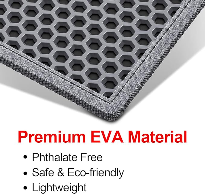 Waretary Cat Litter Box Mat: 36"x 30" Waterproof Kitty Cat Litter Trapping Mat, Easy-clean Double-layer Scatter Control Pad Rug (Grey) — image 5