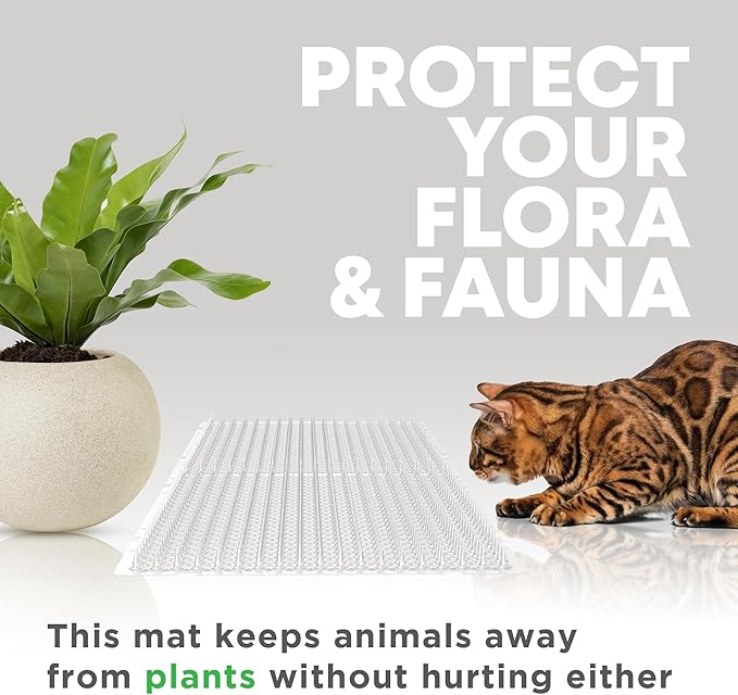 Petfolio 12 Pack Scat Mat for Cats - 16 x 13 Inch Cat Spike Mat with 1 Inch Spike is A Perfect Pet Training Mat Device for Cat Repellent Indoor & Outdoor to Deter Cats & Other Animals for All Seasons — image 5