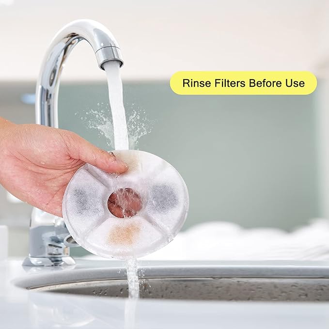 Cat/Pet Water Fountain Filters, 12 Pieces Set Pack of 8 Replacement Filter Fit for 81oz/2.4L, 3 Filtration System with 4 Pre-Filter Sponges — image 5