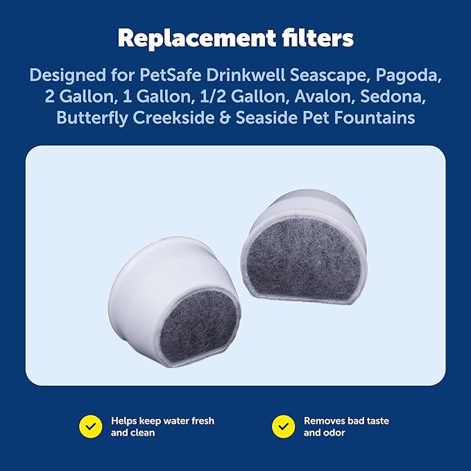 PetSafe Drinkwell Avalon & Pagoda Fountain Activated Carbon Filters - Better Hydration Choice - Long-Lasting Purity - Odor-Free Drinking - Universal Filter Replacement - 4 Pack — image 5