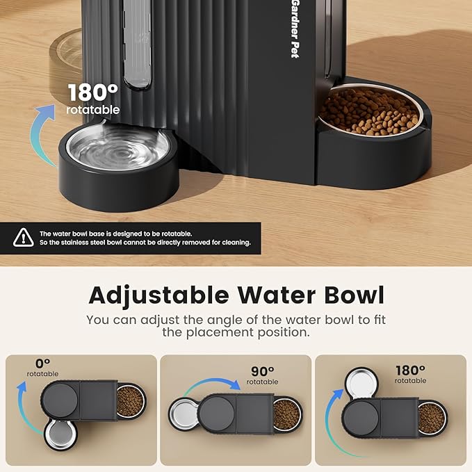 Gardner Pet Automatic Gravity Cat Food Feeder and Water Dispenser Stainless Steel Two-in-One Set Large Capacity Dispenser for Pets Dogs, Puppies, Kittens-(0.8 Gallons x 2) — image 5