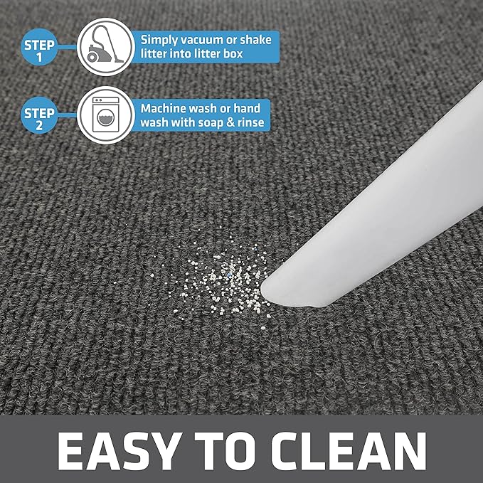 Drymate Cat Litter Box Mat, Litter Trapping Mat, Waterproof, Urine-Proof, Absorbent, Machine Washable, Soft on Paws, Contains Mess, Protects Floors, Kitten Supplies, Charcoal, 30x45 Jumbo XXL — image 5