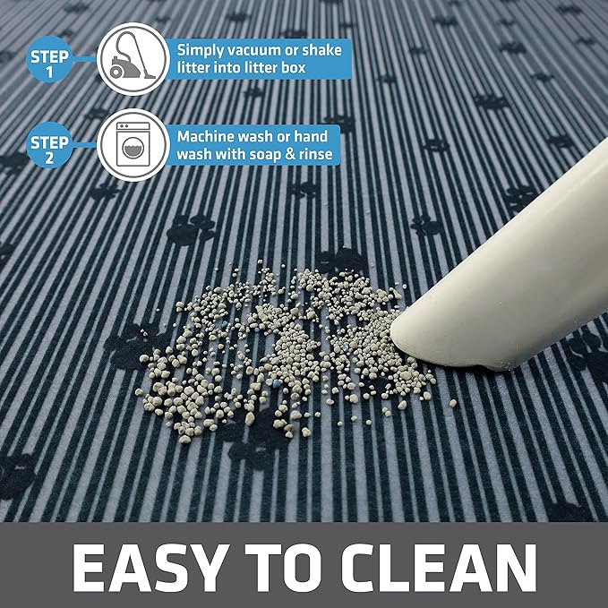 Drymate Cat Litter Box Mat, Litter Trapping Mat, Waterproof, Urine-Proof, Absorbent, Machine Washable, Soft on Paws, Contains Mess, Protects Floors, Kitten Supplies, Gray, 20x28 — image 5