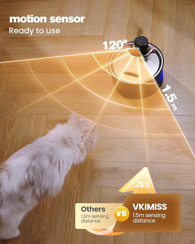 Wireless Cat Water Fountain Cordless: Battery Operated Cat Fountain - 108oz/3.2L Automatic Pet Water Dispenser Rechargeable Drinking Fountains for Cats Indoor with Motion Sensor Multiple Cats and Dogs — image 5