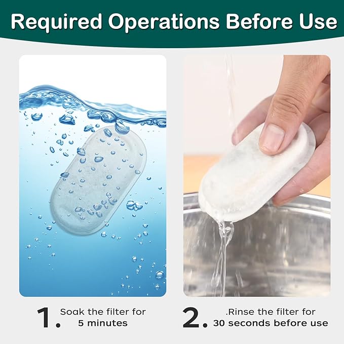 Cat Water Fountain Filter,16 Pack Cat Fountain Replacement Filters for Stainless Steel 67oz/2L Adjustable Water Flow Pet Water Fountain,Dog Water Fountain (8+8 Pack) — image 5