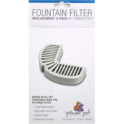 Pioneer Pet Water Fountain Replacement Filters – 4 Pack - fits Raindrop Stainless Steel and Big Max Ceramic Fountains – Easy to Change, Carbon Water Filter (3014) — image 6