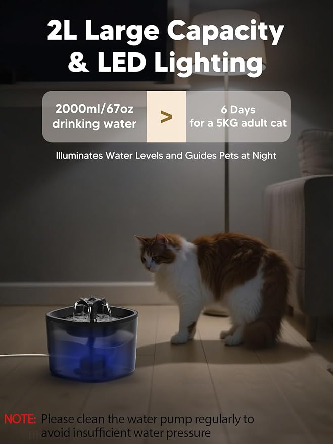 Automatic Cat Feeder and Water Fountain, 4L/16Cups Pet Dry Food Dispenser 2L Water Dispenser, Locking Lid, Programmable Timer 6 Daily Meals, 10s Voice Recorder, Cat Accessories for Puppy Kitten — image 6