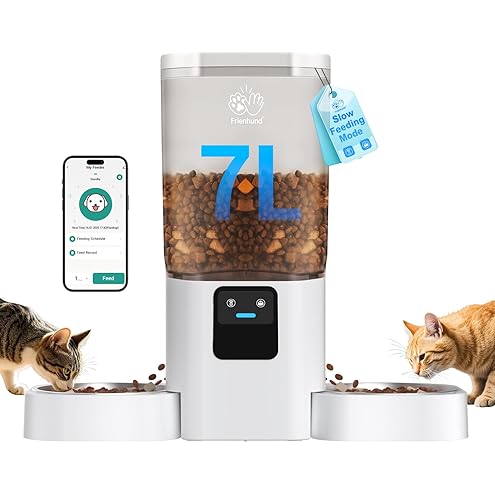 oneisall Automatic Cat Feeder for 2 Cats, 20 Cups/5L Automatic Cat Food Dispenser for Small Pets Indoor, Timed Cat Feeder for Dry Food — image 6