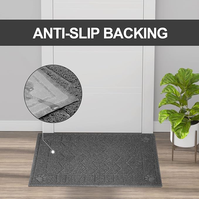 Cat Litter Box Mat, 35" x 24" Large Kitty Litter Trapping Mat Keep Floor Clean, Litter Box Mat Scatter Control, Waterproof, Easy to Clean, Durable Large Size Litter Mats for Floor — image 6