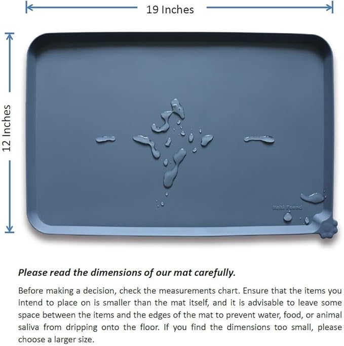 Hoki Found -Waterproof Pet Feeding Mats with High Lips - Multiple Size and Colors for Dogs, Cats & Others-G — image 6