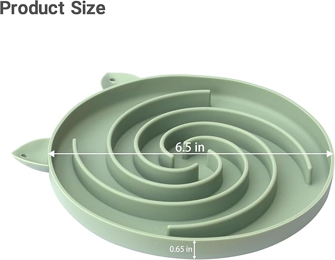 Bifeaw Slow Feeder Cat Bowl, Easy to Clean Silicone Bowl, Ideal for Dry and Wet Food (Green and Blue) — image 6