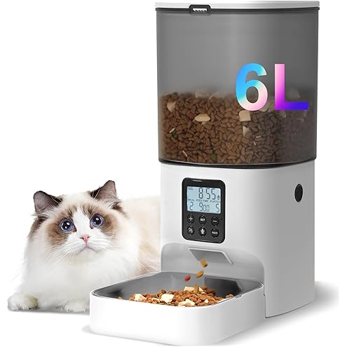ANDOLL HOME Automatic Cat Feeder, 4L Cat Food Dispenser with 10s Voice Recorder, Pet Feeder up to 8 Meals per Day, Timed Dog Feeder with Dry Food Sealed Ring — image 6