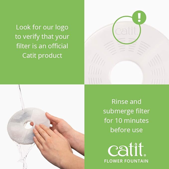 Catit LED Flower Fountain with Triple Action Filter, Cat Drinking Water Fountain, 3 L — image 6