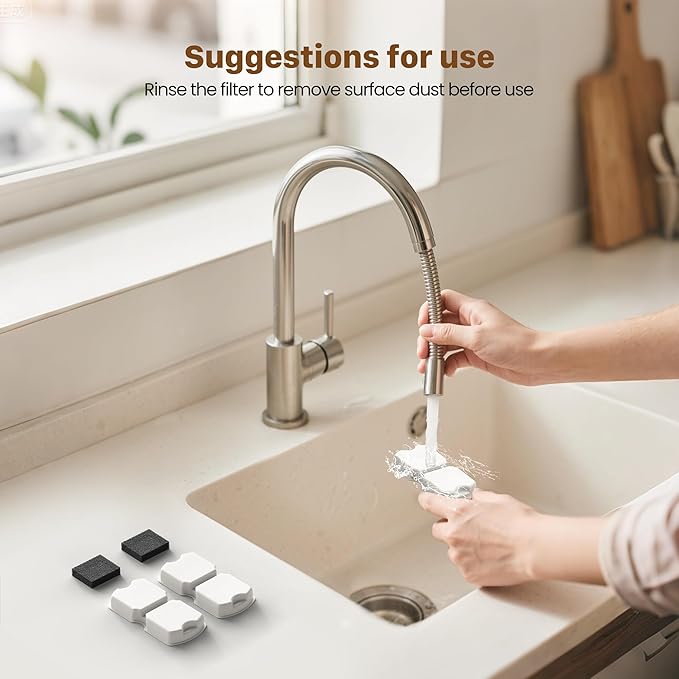 GIOTOHUN Cat Water Fountain Filter Replacement: 12 Cat Fountain Filter - 12 Pet Fountain Filter - 6 Carbon Filters & 6 Foam Filters - Suitable for GIOTOHUN Stainless Steel Cat Fountain S11 — image 6