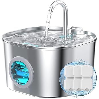Cat Water Fountain Stainless Steel: Pet Fountains for Cats/Dog Indoor Automatic Waterer Bowls for Drinking Small Animal Water Dispenser Metal Pets Watering Faucet Bottle Auto Kitty Watering Supplies — image 7