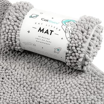 CatGuru Cat Litter Mat, Medium, Extra Large, XXL, Waterproof Litter Box Mat, Non Slip Kitty Litter Mat, Machine Washable Litter Trapping Mat, Soft Litter Tray, Cat Stuff (XL, Gray/Heavy-Duty) — image 7