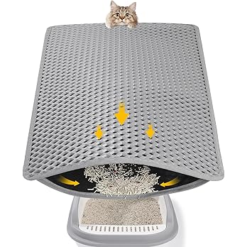 Double Layer Cat Litter Mat, 24x15 Inch Waterproof Litters Box Mat, Non-Slip Cat Mat for Litter Box — image 7