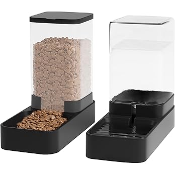 Automatic Cat Feeder and Water Dispenser in Set with Pet Food Bowl,Gravity Dog Waterer and Food Feeder for Small Medium Dog Cat Puppy Kitten Large Capacity(3.3L,Black) — image 7