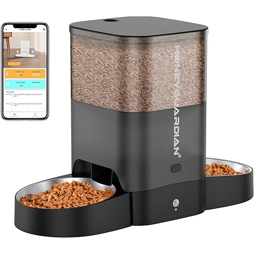 oneisall Automatic Cat Feeder for 2 Cats, 20 Cups/5L Automatic Cat Food Dispenser for Small Pets Indoor, Timed Cat Feeder for Dry Food — image 7
