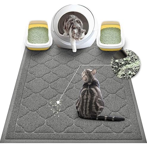 LittleTiger Cat Litter Mat, XL Super Size, Phthalate Free, Easy to Clean, 46x35 Inches, Durable, Soft on Paws, Large Litter Mat. — image 7