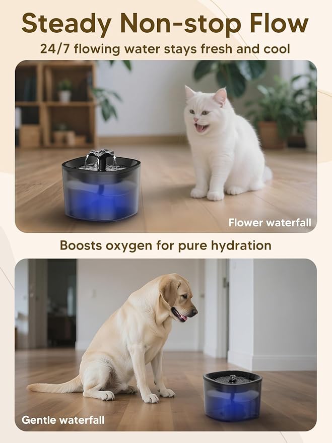 Automatic Cat Feeder and Water Fountain, 4L/16Cups Pet Dry Food Dispenser 2L Water Dispenser, Locking Lid, Programmable Timer 6 Daily Meals, 10s Voice Recorder, Cat Accessories for Puppy Kitten — image 7