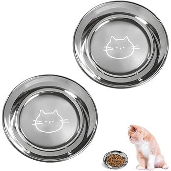Stainless Steel Cat Bowls Food Dishes for Indoor Cats Cats Shallow Whisker Friendly 6.4Inches Cat Food Water Dishes Bowls Whisker Fatigue Relief Dishwasher Safe 2Pcs — image 7