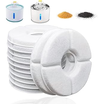 4/12/16 Pack Cat Water Fountain Filters, Cirfifth Triple Filtration System Pet Cat Fountain Filter Replacement for 84oz/2.5L Automatic Cat Fountain (12 Pack) — image 7