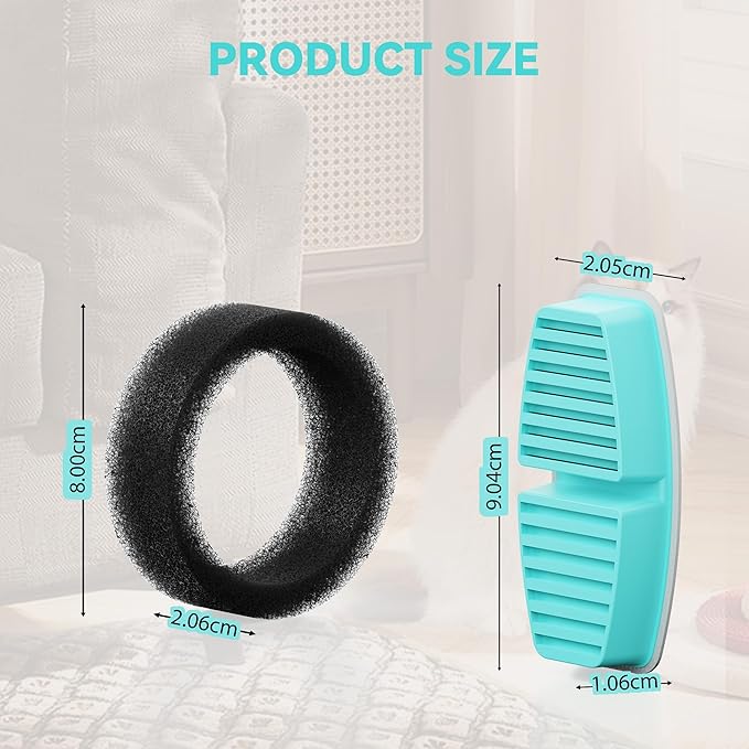 BEMOONY Cat Water Fountain Filters: Pet Water Fountain Replacement Filter - 12 Packs of Cat Fountain Filters (6 Carbon Filters + 6 Sponges) - Multiple Filtration Please Replace it Every 2-3 Weeks — image 7