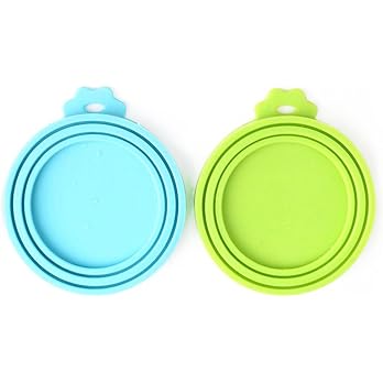 Comtim Pet Food Can Cover Silicone Can Lids for Dog and Cat Food(Universal Size,One fit 3 Standard Size Food Cans),Blue and Green — image 7
