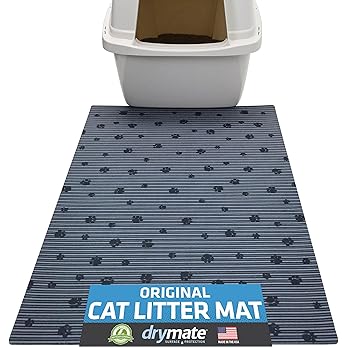 Drymate Cat Litter Box Mat, Litter Trapping Mat, Waterproof, Urine-Proof, Absorbent, Machine Washable, Soft on Paws, Contains Mess, Protects Floors, Kitten Supplies, Gray, 20x28 — image 7